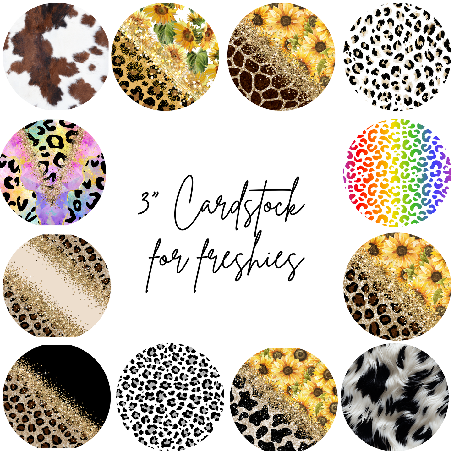 Assorted 3" Freshie Cardstock