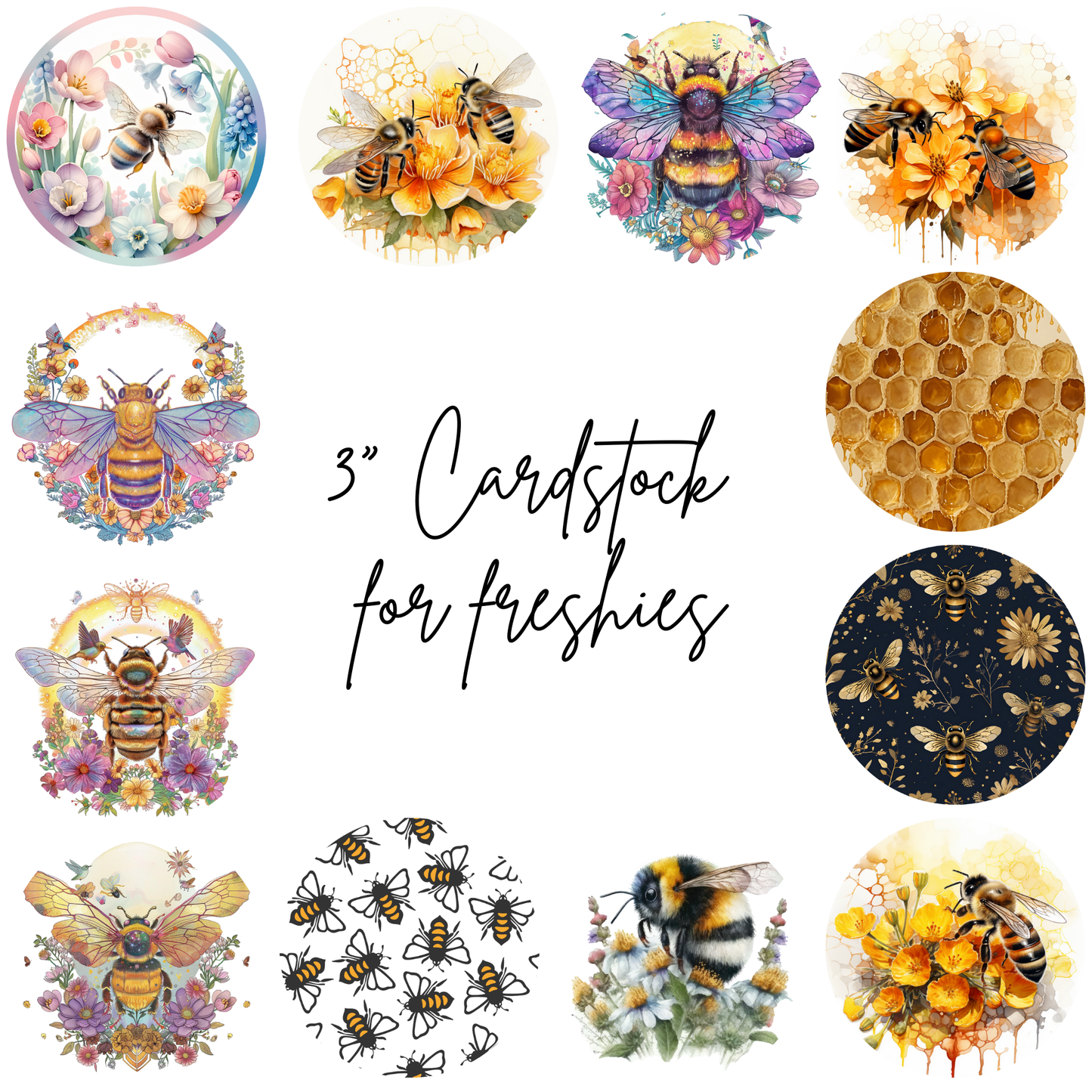 Assorted 3" Freshie Cardstock