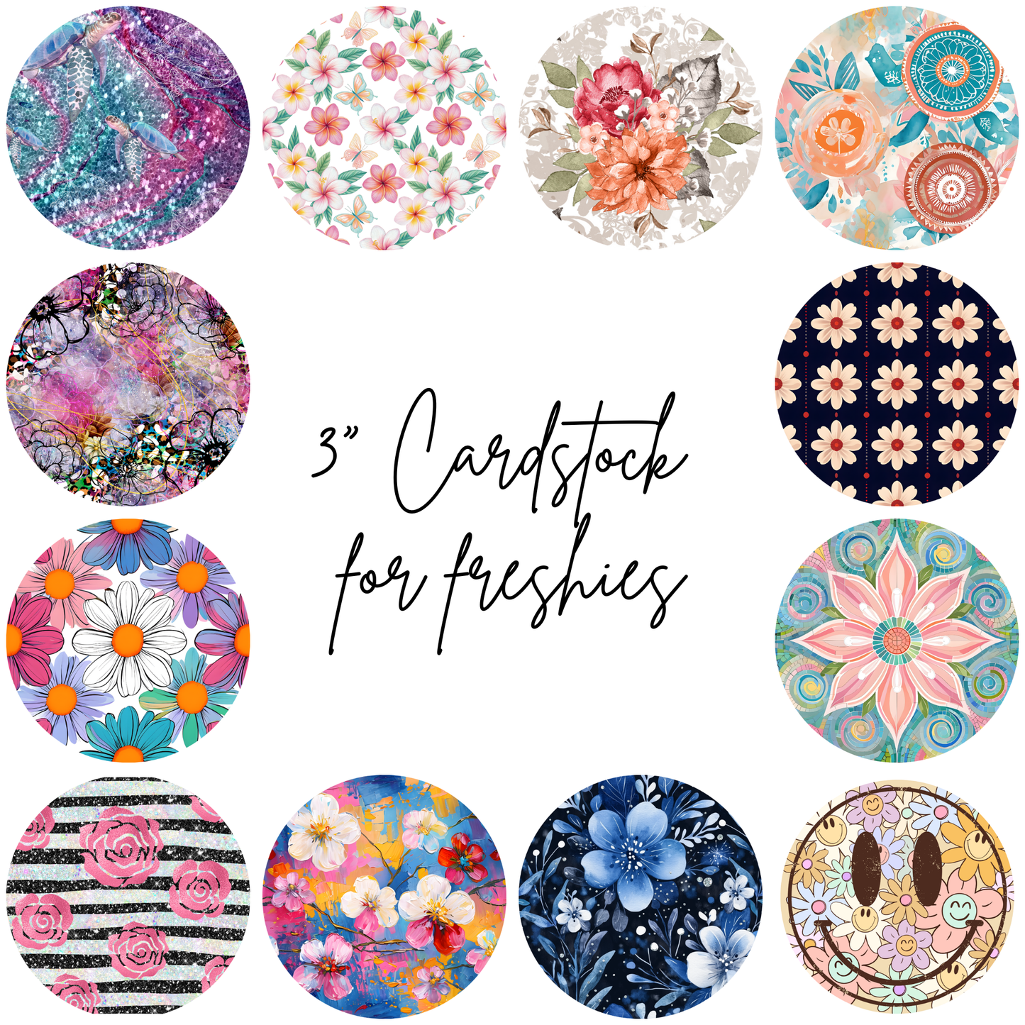 Assorted 3" Freshie Cardstock