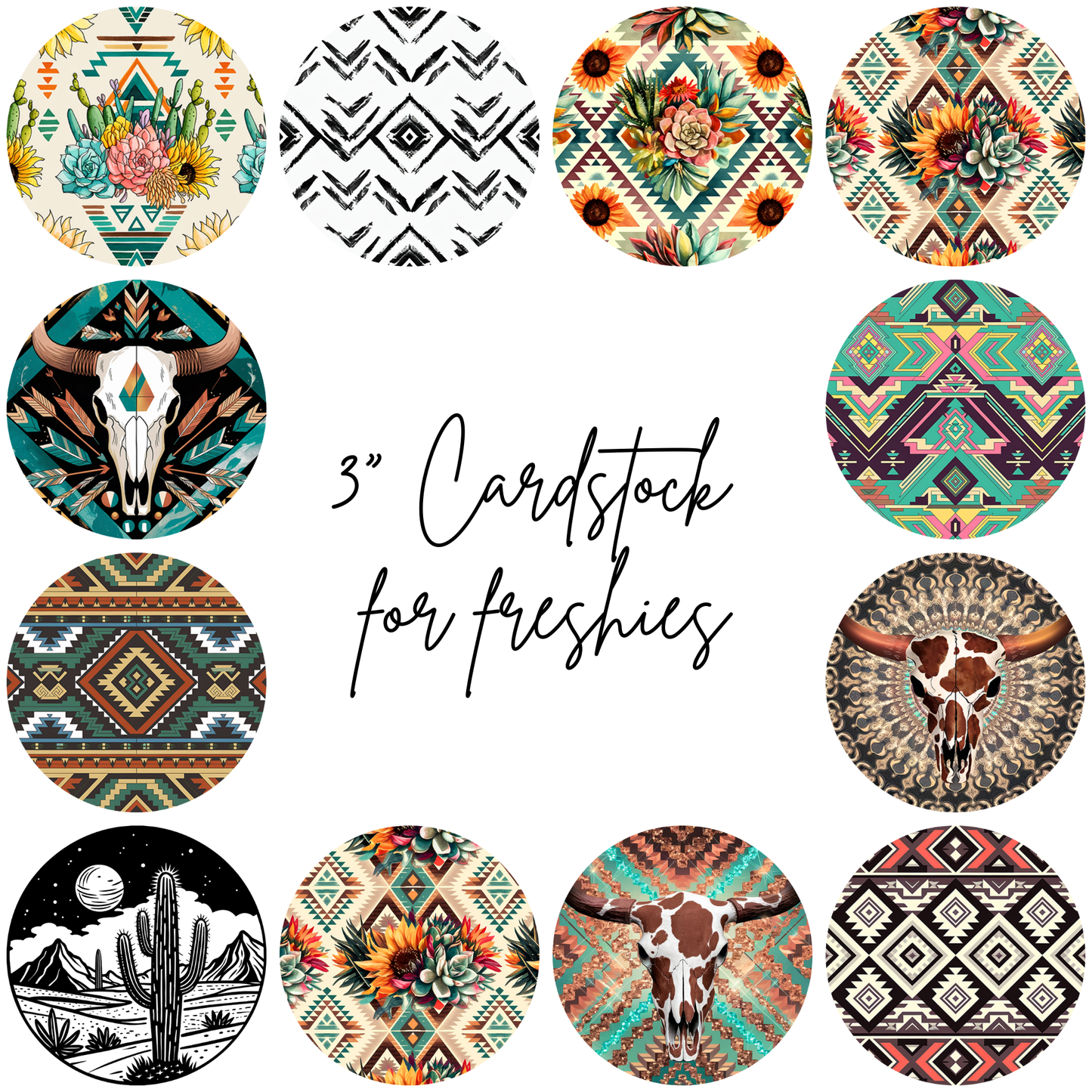 Assorted 3" Freshie Cardstock