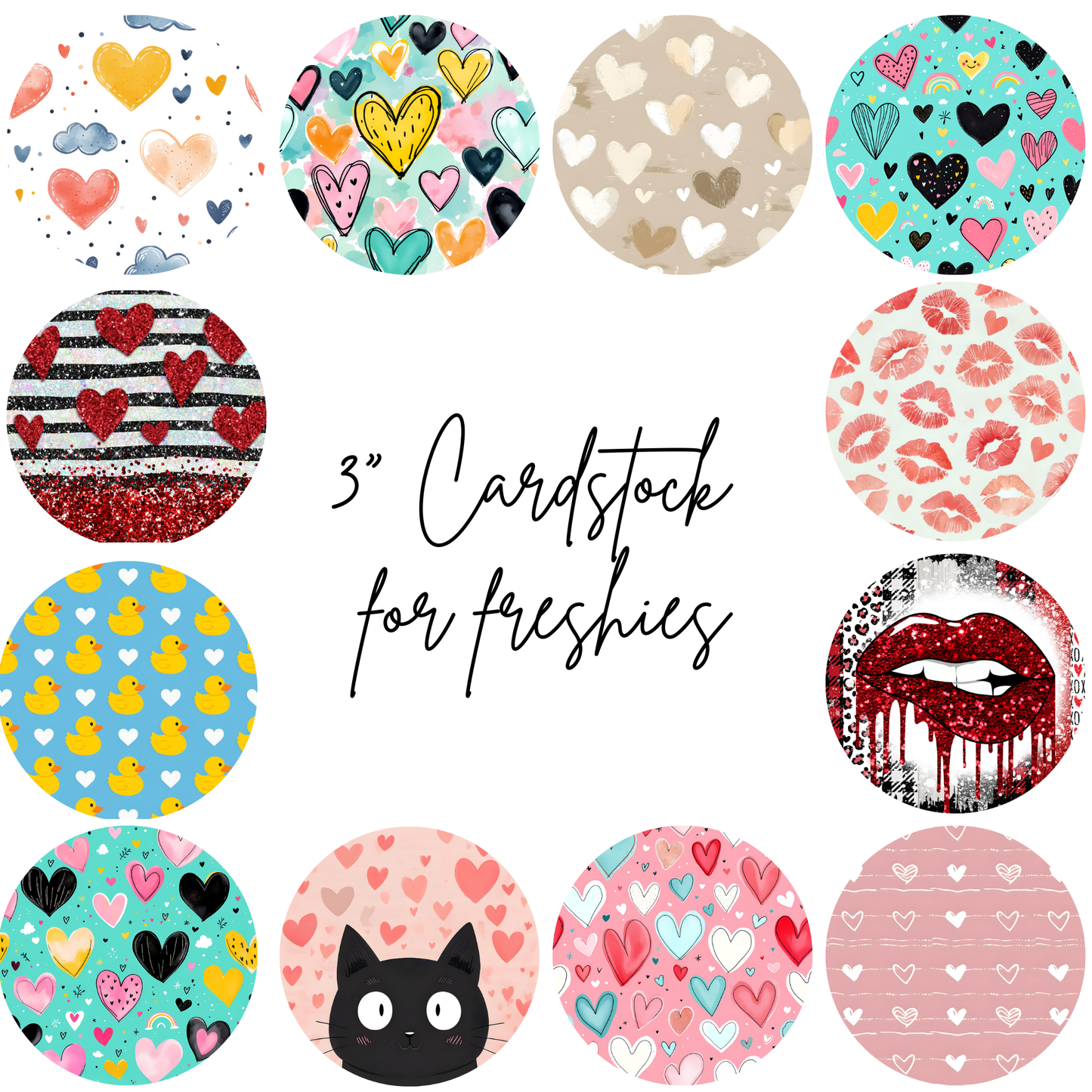 Assorted 3" Freshie Cardstock